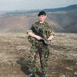 Neil Blower Novelist Neil Blower in full battledress