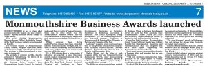 Monmouthshire Business Awards regional coverage Monmouthshire Business Awards regional coverage