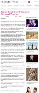 007 tops the new AudioGO poll of greatest literary playboys