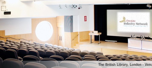 The lecture theatre a the British Library - the venue for this year's Kennedy's Confection Industry Network (KCIN), which will be promoted by the B2B PR agency, Palamedes PR