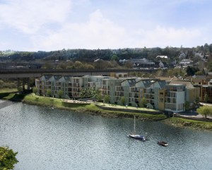 The £40M regeneration of Chepstow's historic waterfront has won the praise of the Monmouth MP, David Davies