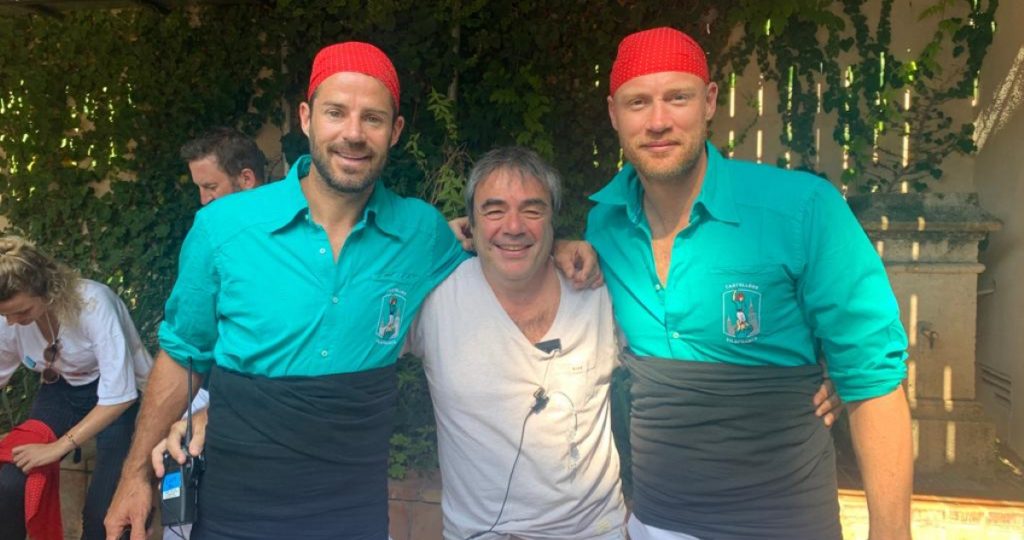 Jamie Redknapp, Brian Klein and Freddie Flintoff