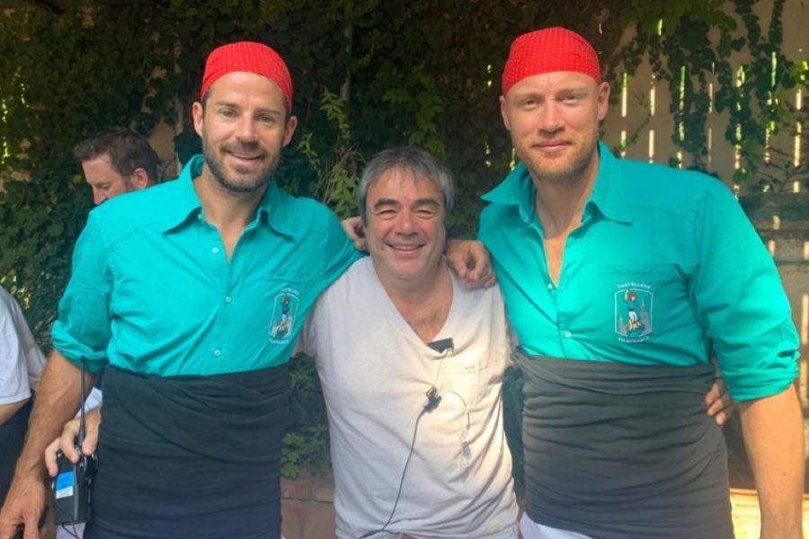 Jamie Redknapp, Brian Klein and Freddie Flintoff