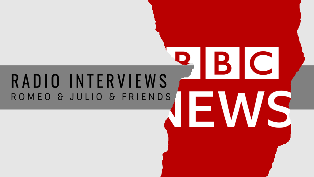 Author Leo C. Akuwudike is interviewed on BBC radio after releasing a novel that reimagines Romeo and Juliet as a contemporary gay romance.