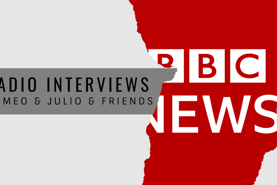 Author Leo C. Akuwudike is interviewed on BBC radio after releasing a novel that reimagines Romeo and Juliet as a contemporary gay romance.