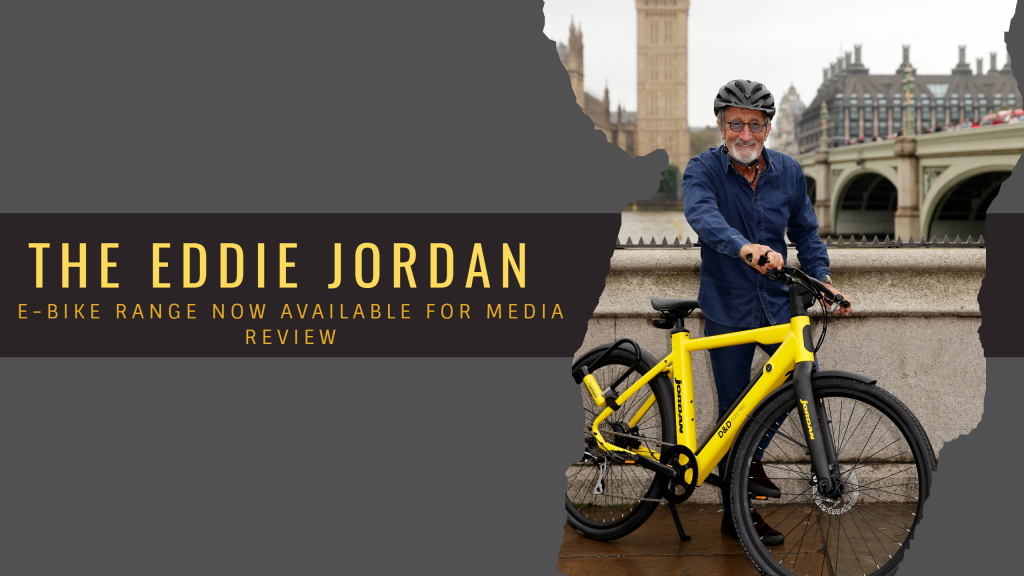 Ex Formula One boss Eddie Jordan launches his new range of electric 'Jordan' bikes in London. Copyright Palamedes PR/D&D Electric