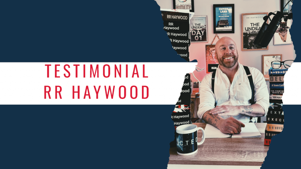 RR Haywood, one of the UK's bestselling self-published authors, praises book PR agency Palamedes