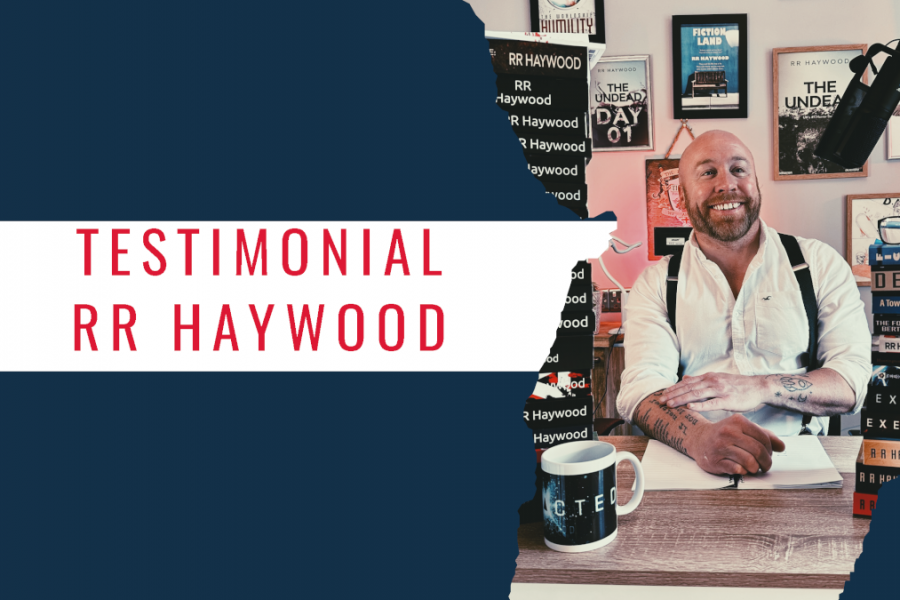RR Haywood, one of the UK's bestselling self-published authors, praises book PR agency Palamedes
